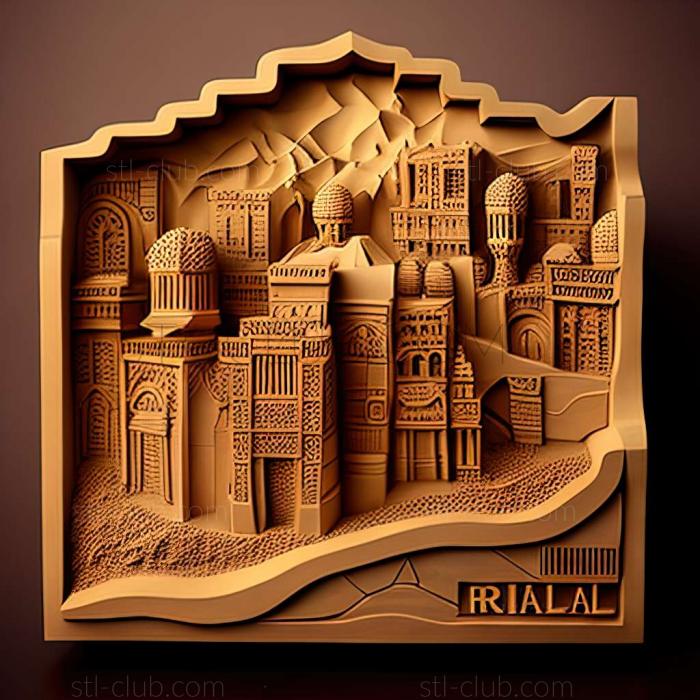 3D model Erbil in Iraq (STL)